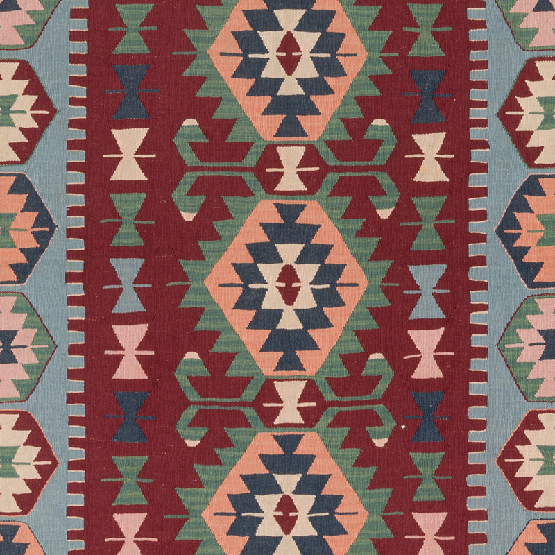 New Handwoven Turkish Kilim Rug - 4' 1" x 5' 5" (49" x 65") - K0091500