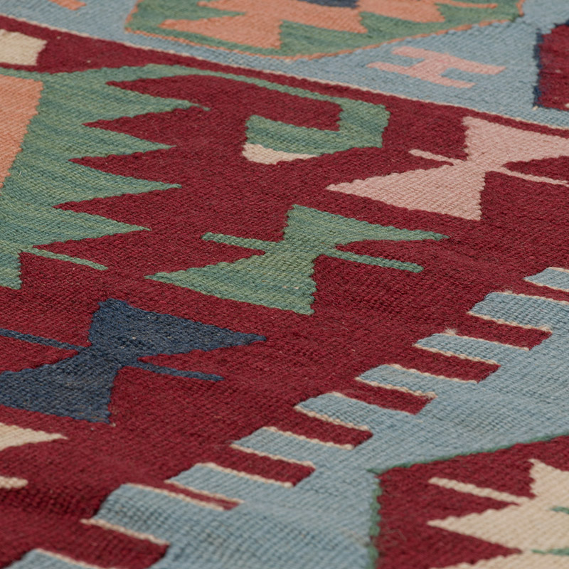 New Handwoven Turkish Kilim Rug - 4' 1" x 5' 5" (49" x 65") - K0091500