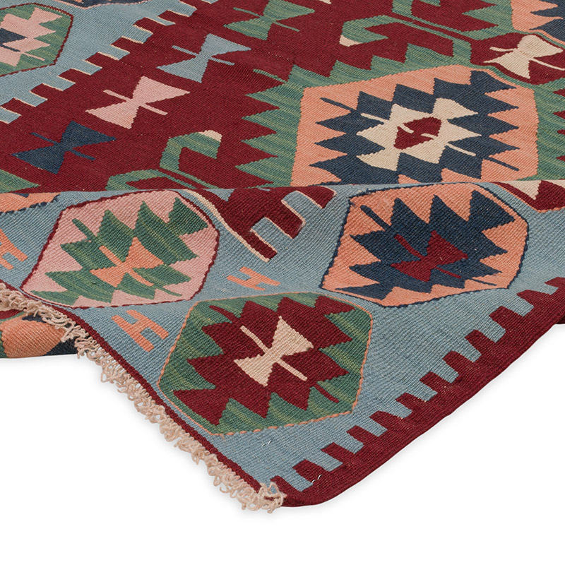 New Handwoven Turkish Kilim Rug - 4' 1" x 5' 5" (49" x 65") - K0091500