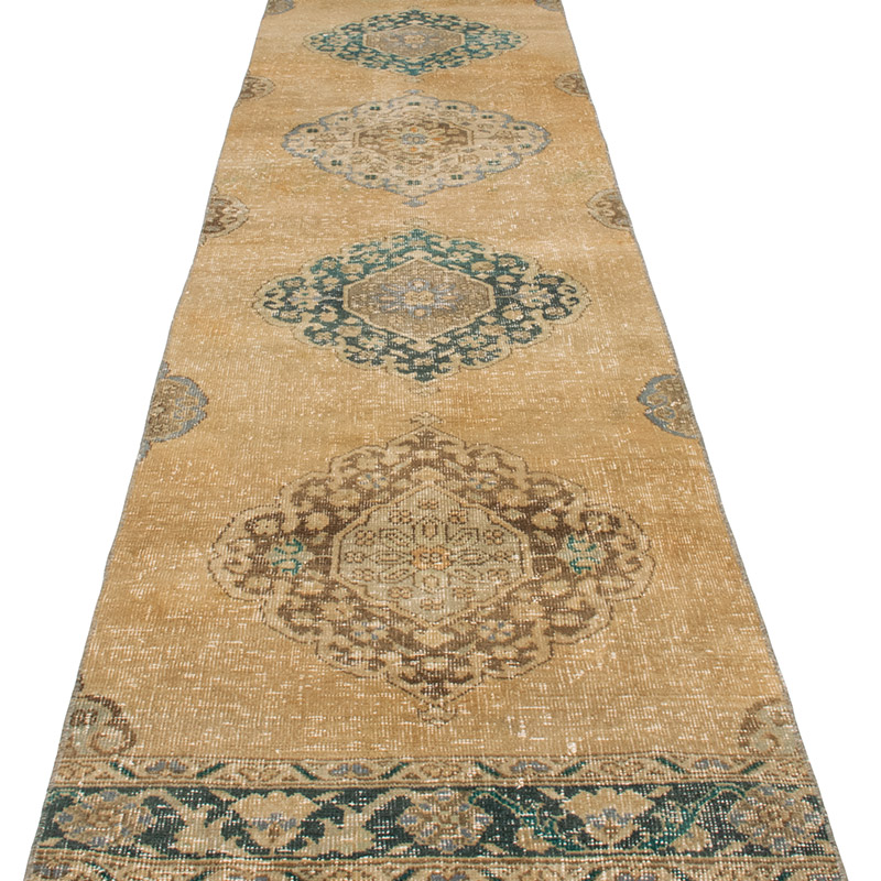 Alfombra Turca Vintage de pasillo - K0091509