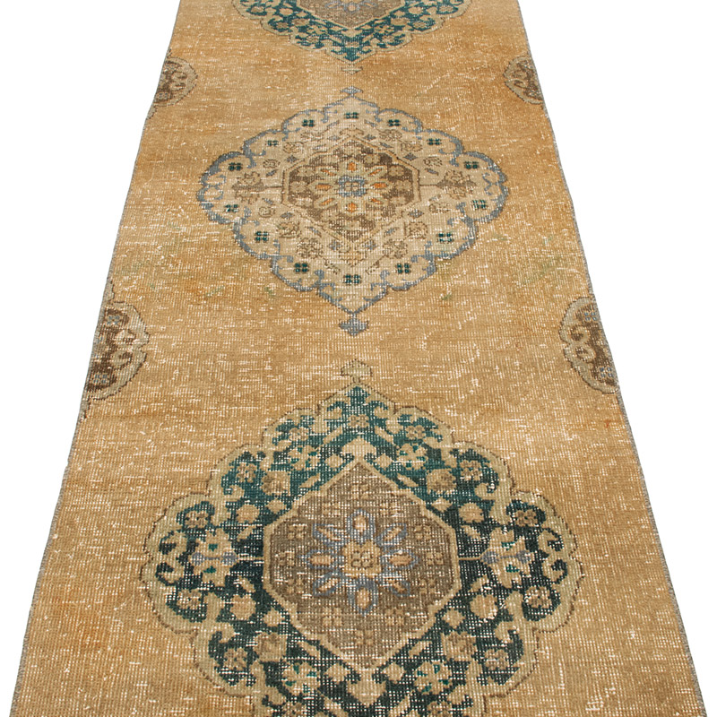 Alfombra Turca Vintage de pasillo - K0091509