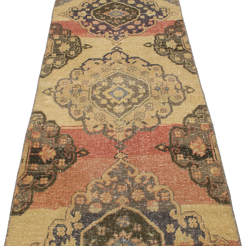 Alfombra Turca Vintage de pasillo - K0091516