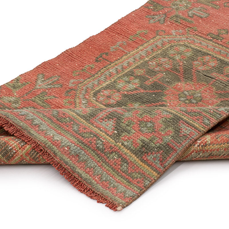 Alfombra Turca Vintage de pasillo - K0091526