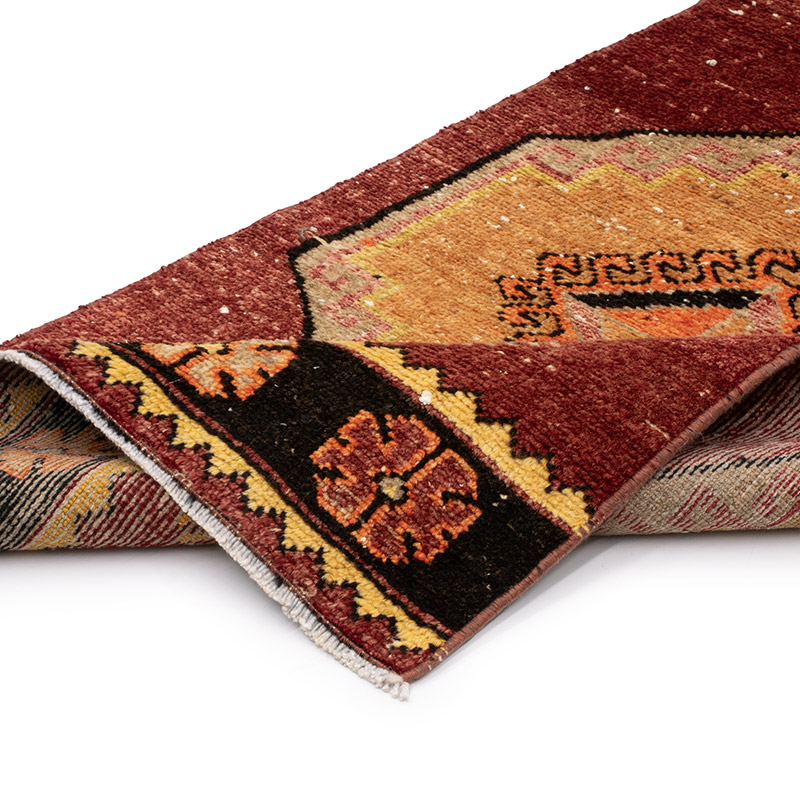 Alfombra Turca Vintage de pasillo - K0091529