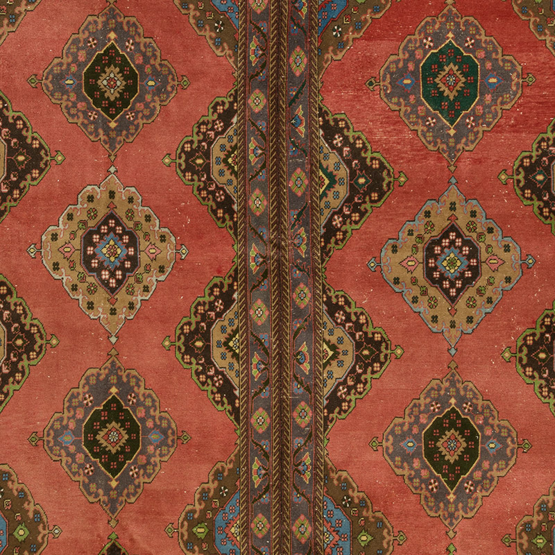 Alfombra Vintage Turca Anudada a Mano - 296 cm x 426 cm - K0091532