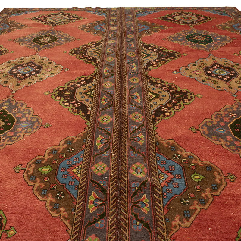 Alfombra Vintage Turca Anudada a Mano - 296 cm x 426 cm - K0091532