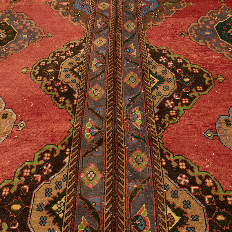 Alfombra Vintage Turca Anudada a Mano - 296 cm x 426 cm - K0091532