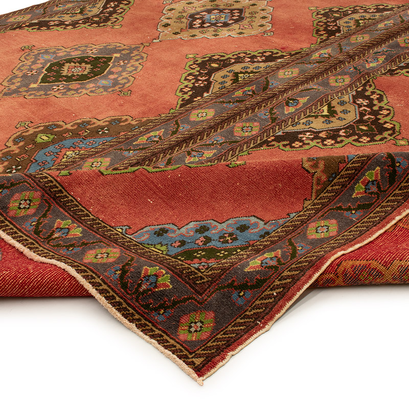 Alfombra Vintage Turca Anudada a Mano - 296 cm x 426 cm - K0091532