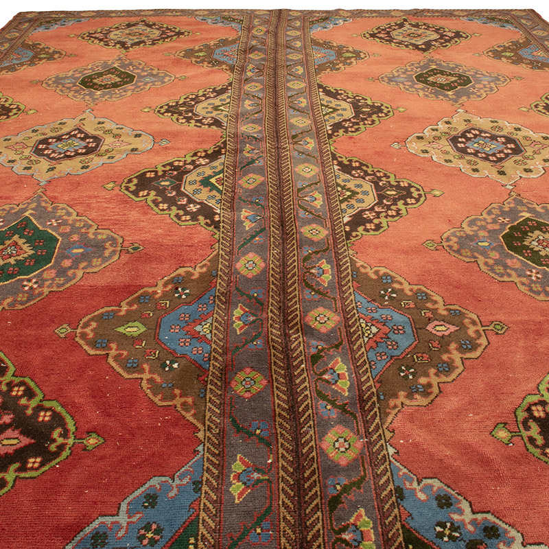 Alfombra Vintage Turca Anudada a Mano - 296 cm x 426 cm - K0091532