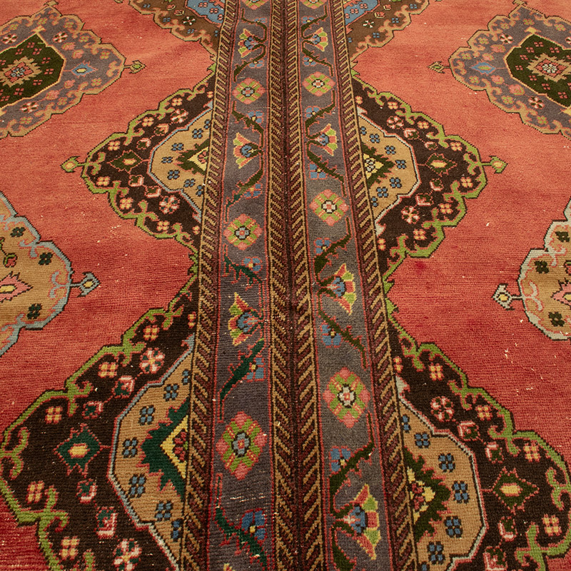 Alfombra Vintage Turca Anudada a Mano - 296 cm x 426 cm - K0091532