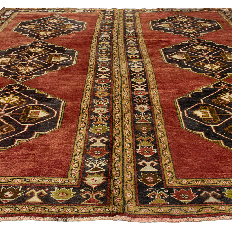 Alfombra Vintage Turca Anudada a Mano - 297 cm x 342 cm - K0091533