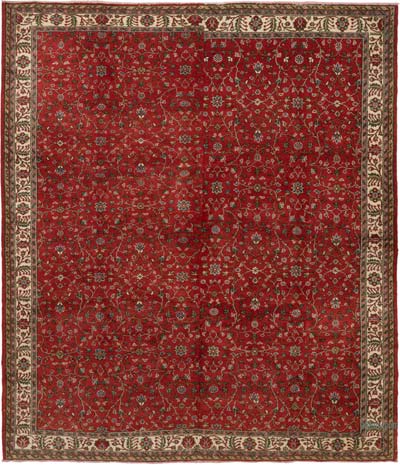 Vintage Turkish Hand-Knotted Rug - 9' 7" x 11' 2" (115" x 134")