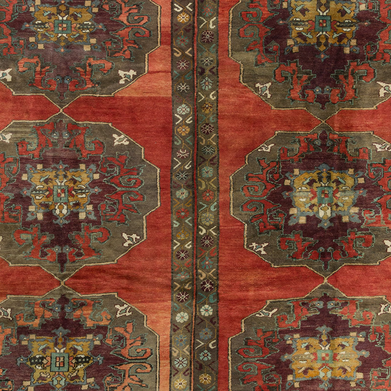 El Dokuma Vintage Halı - 315 cm x 351 cm - K0091541