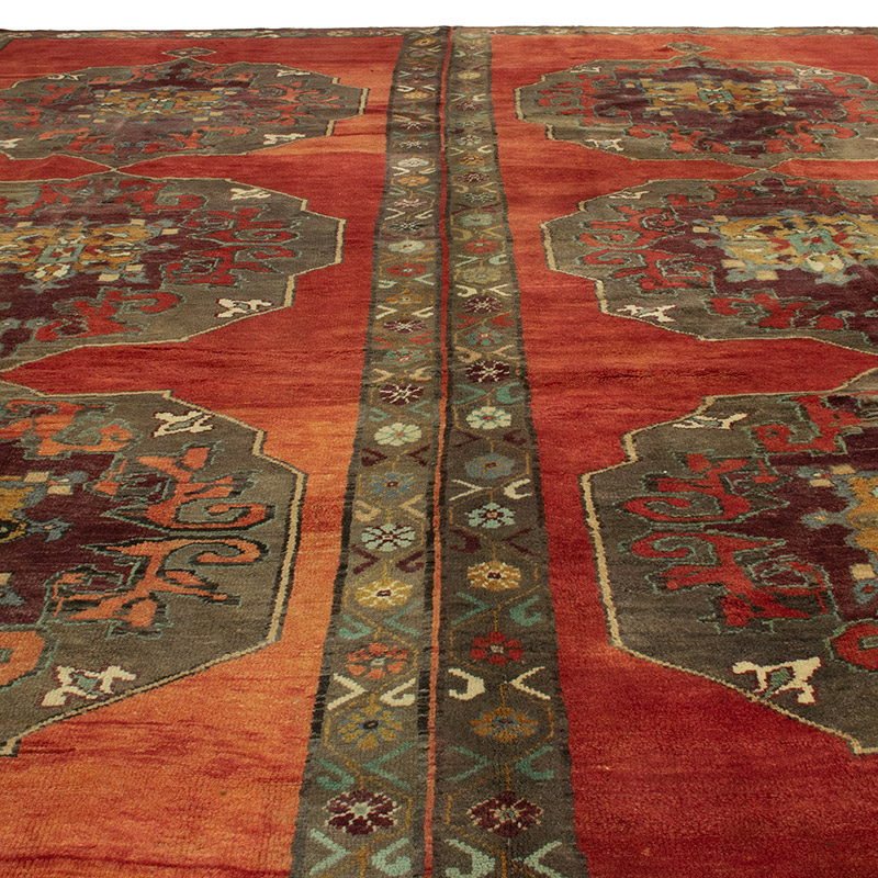 El Dokuma Vintage Halı - 315 cm x 351 cm - K0091541