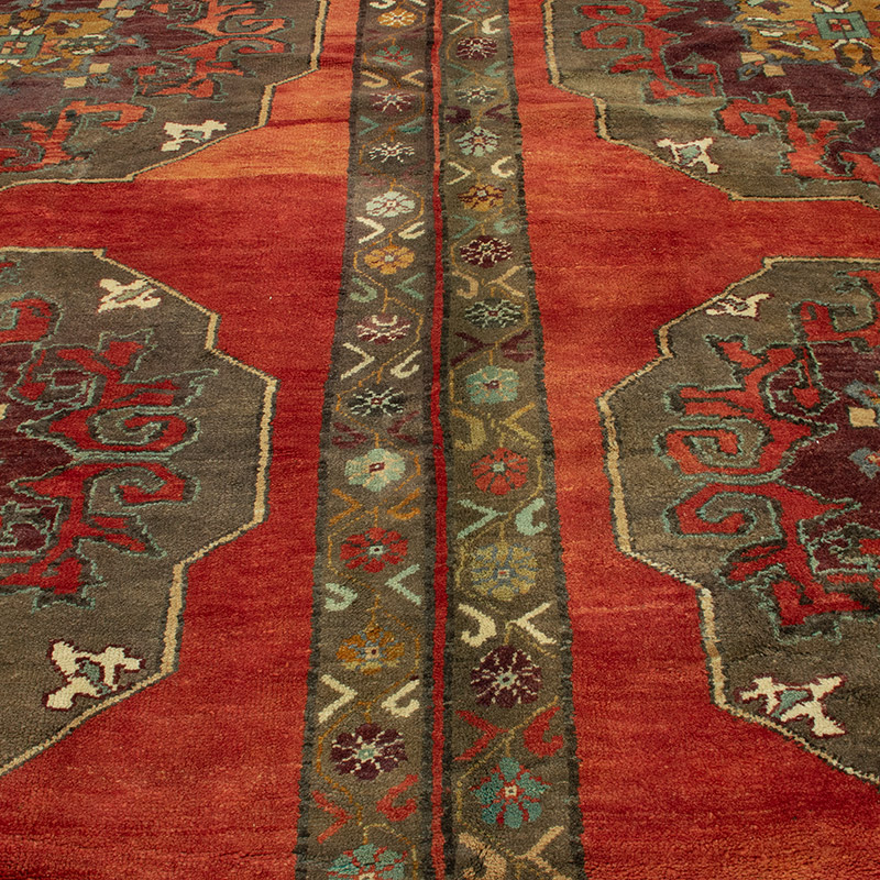 El Dokuma Vintage Halı - 315 cm x 351 cm - K0091541