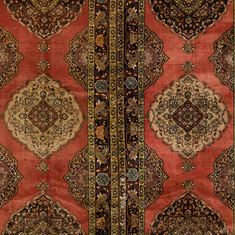 Alfombra Vintage Turca Anudada a Mano - 298 cm x 430 cm - K0091542