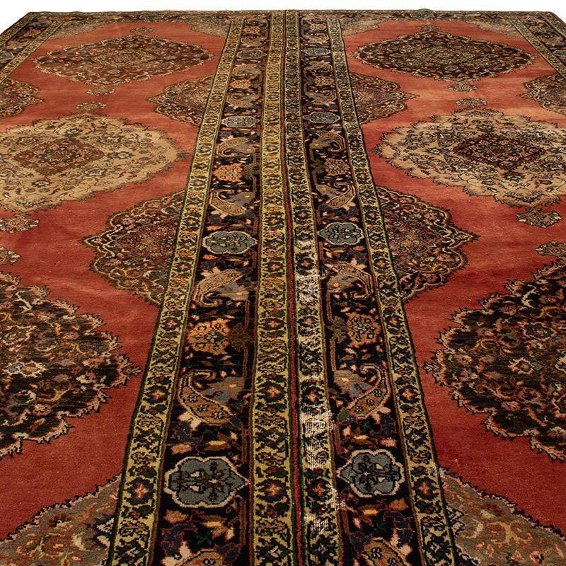 Alfombra Vintage Turca Anudada a Mano - 298 cm x 430 cm - K0091542