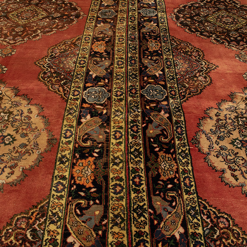 Alfombra Vintage Turca Anudada a Mano - 298 cm x 430 cm - K0091542
