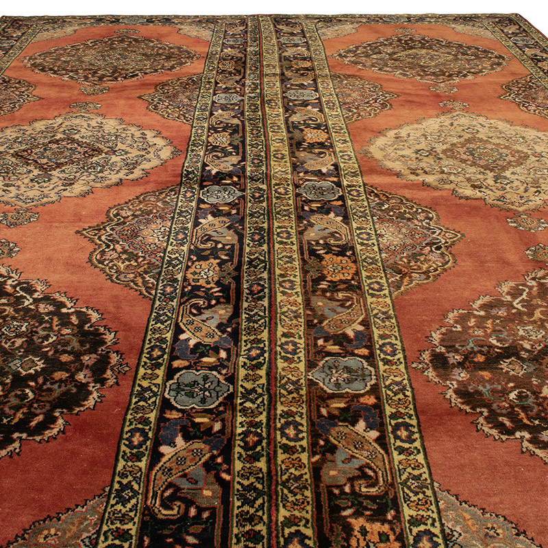 Alfombra Vintage Turca Anudada a Mano - 298 cm x 430 cm - K0091542