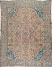 Vintage Hand-Knotted Oriental Rug - 9' 3" x 12' 2" (111" x 146")