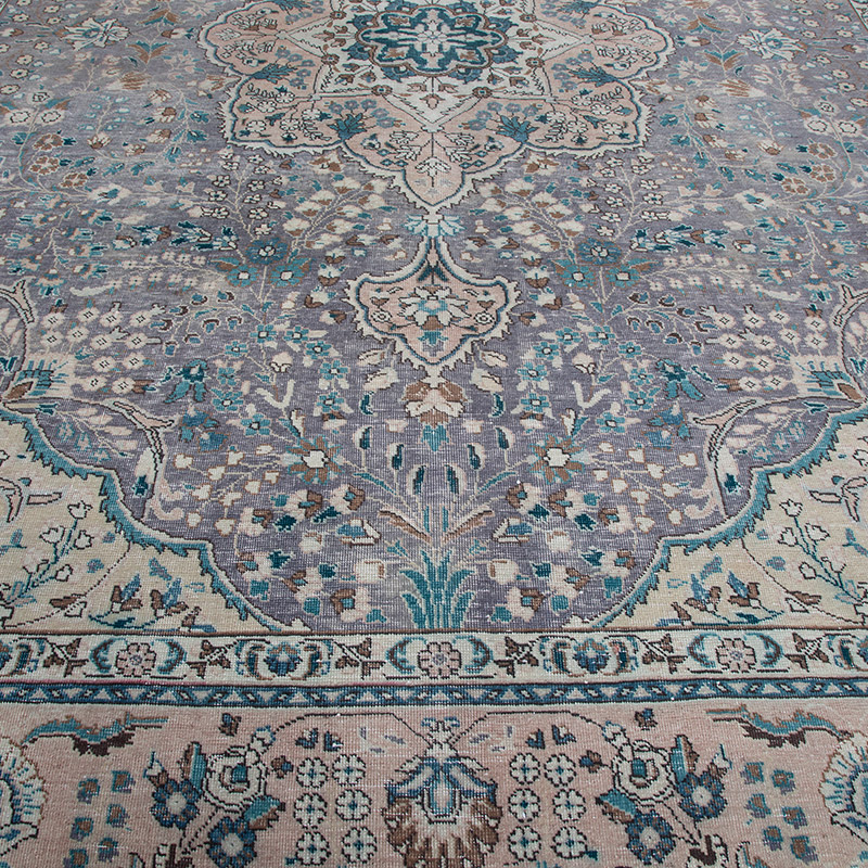 Vintage Hand-Knotted Oriental Rug - 9' 6" x 12' 11" (114" x 155") - K0091545