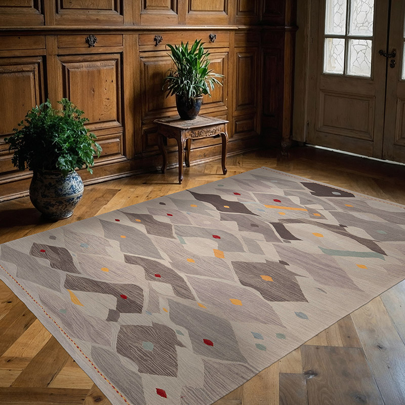 New Contemporary Handwoven Kilim Rug - 5' 9" x 8'  (69" x 96") - K0091547