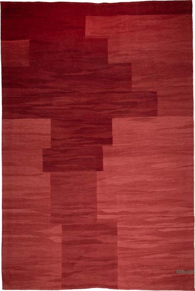 New Contemporary Handwoven Kilim Rug - 7' 1" x 10' 6" (85" x 126")