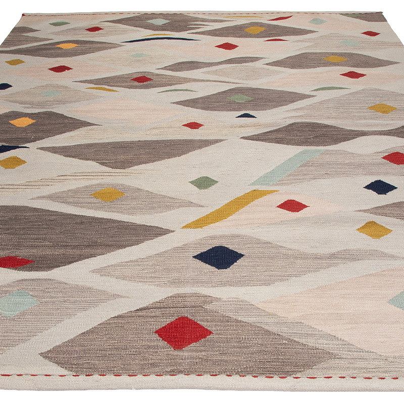 New Contemporary Handwoven Kilim Rug - 5' 10" x 8'  (70" x 96") - K0091553