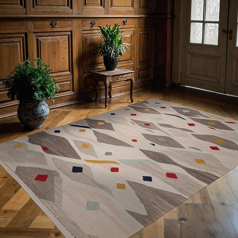 New Contemporary Handwoven Kilim Rug - 5' 10" x 8'  (70" x 96") - K0091553