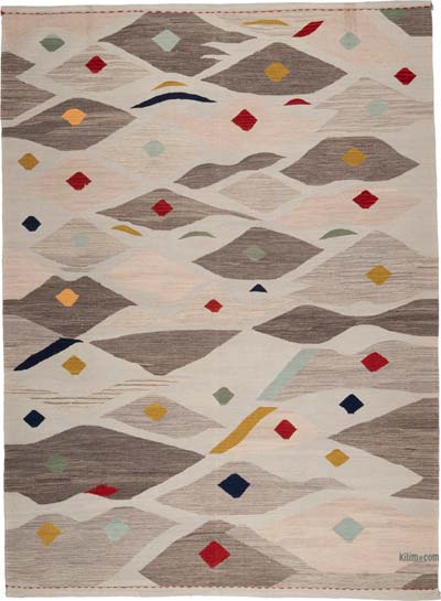 New Contemporary Handwoven Kilim Rug - 5' 10" x 8'  (70" x 96")