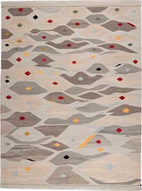 New Contemporary Handwoven Kilim Rug - 5' 11" x 7' 11" (71" x 95")