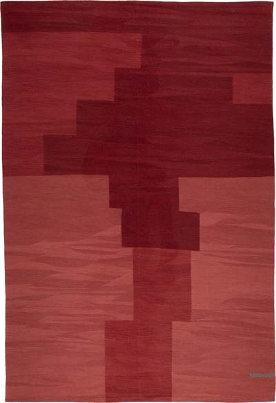 New Contemporary Handwoven Kilim Rug - 5' 10" x 8' 6" (70" x 102")