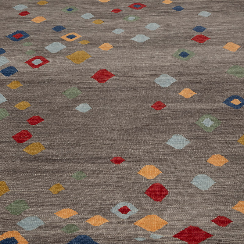 Nueva Alfombra Kilim Contemporánea Tejida a Mano - 143 cm x 215 cm - K0091569