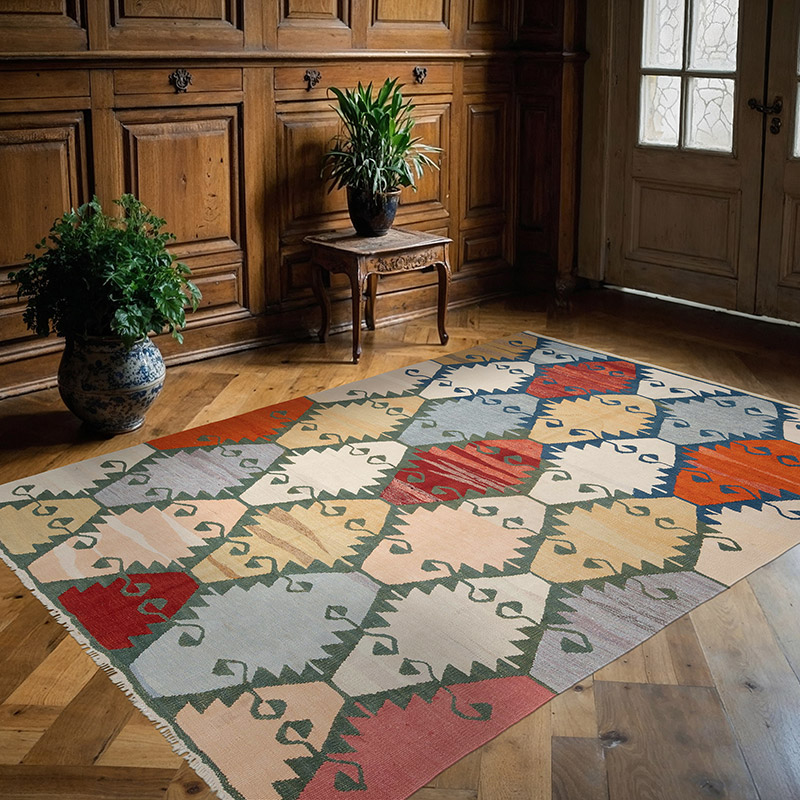 Yeni Kök Boya El Dokuma Kilim - 172 cm x 244 cm - K0091570