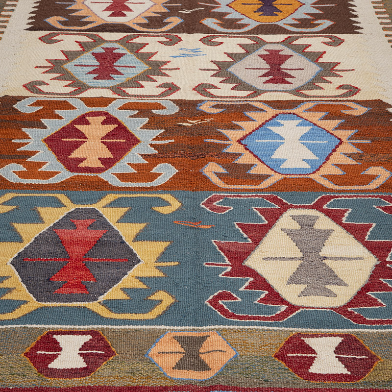 New Turkish Handwoven Kilim Rug - 5' 4" x 7' 9" (64" x 93") - K0091571