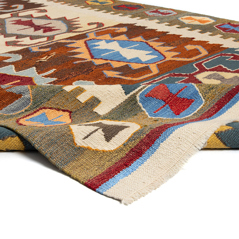 New Turkish Handwoven Kilim Rug - 5' 4" x 7' 9" (64" x 93") - K0091571