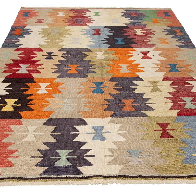Nueva Alfombra Turca Kilim - 147 cm x 243 cm - K0091572