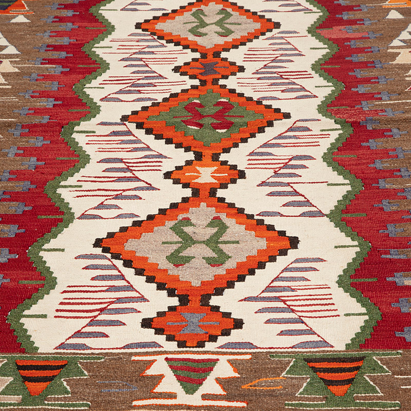 New Turkish Handwoven Kilim Rug - 3' 11" x 5' 11" (47" x 71") - K0091573