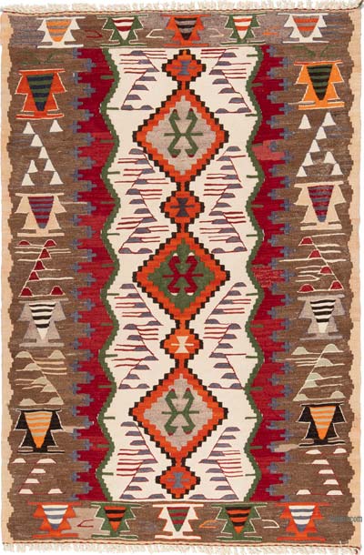 New Turkish Handwoven Kilim Rug - 3' 11" x 5' 11" (47" x 71")