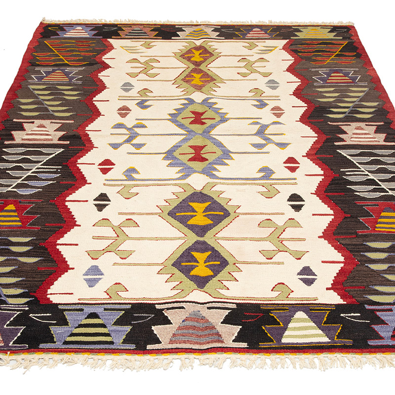 New Turkish Handwoven Kilim Rug - 4'  x 6' 2" (48" x 74") - K0091574