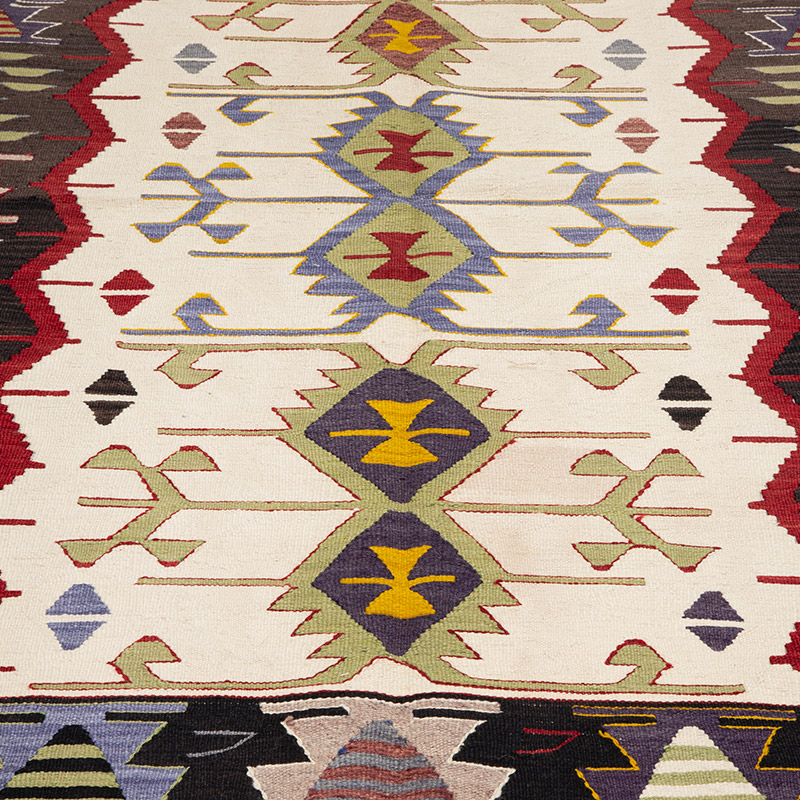 New Turkish Handwoven Kilim Rug - 4'  x 6' 2" (48" x 74") - K0091574