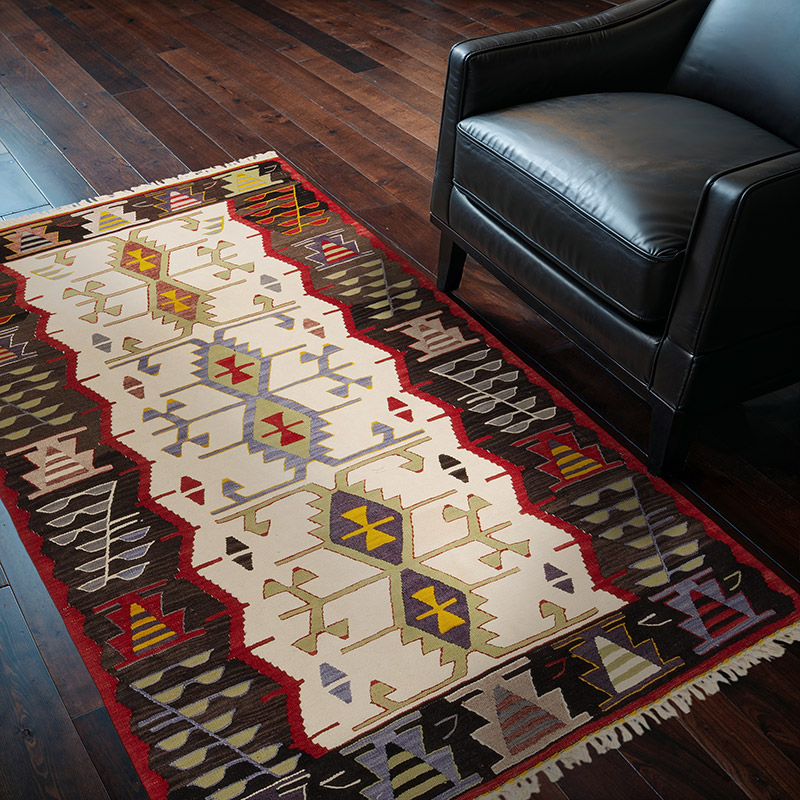 New Turkish Handwoven Kilim Rug - 4'  x 6' 2" (48" x 74") - K0091574