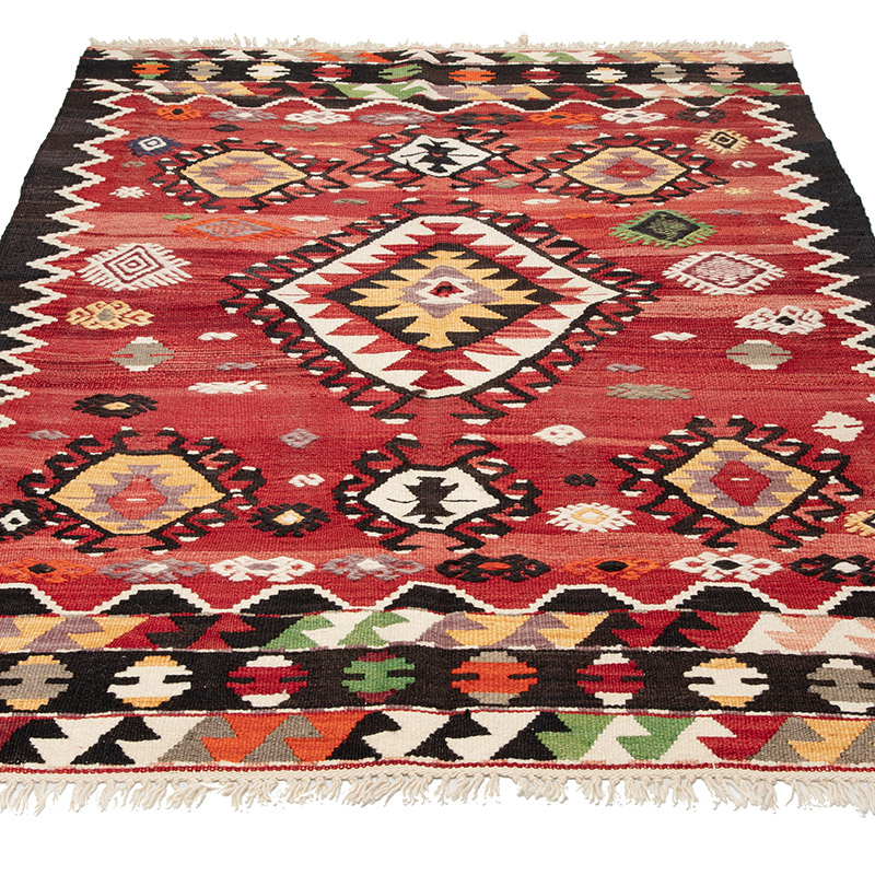 New Turkish Handwoven Kilim Rug - 3' 8" x 5' 9" (44" x 69") - K0091575