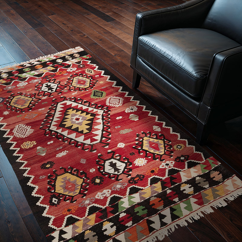 New Turkish Handwoven Kilim Rug - 3' 8" x 5' 9" (44" x 69") - K0091575
