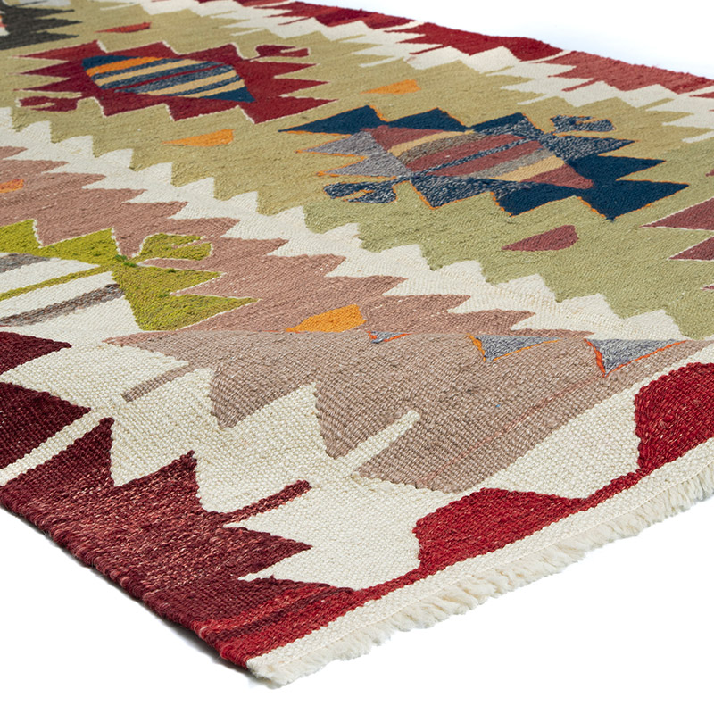 New Turkish Handwoven Kilim Rug - 4' 8" x 6' 7" (56" x 79") - K0091576