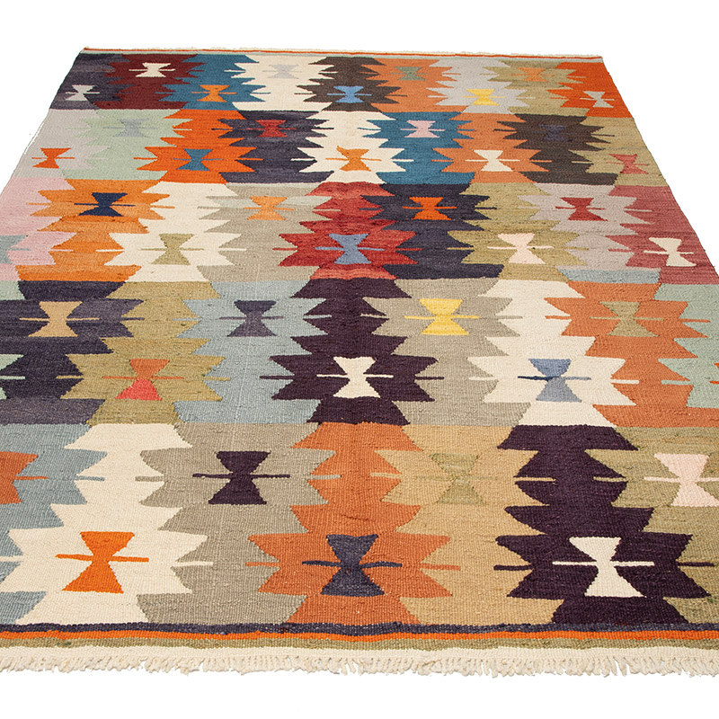 New Turkish Handwoven Kilim Rug - 4' 9" x 7' 11" (57" x 95") - K0091578