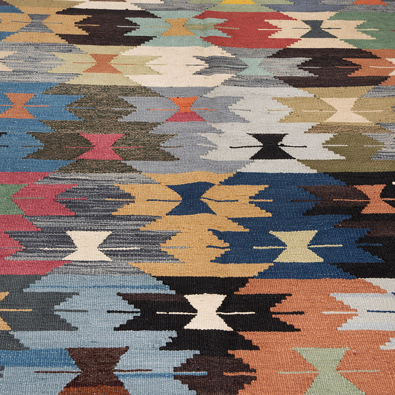 New Turkish Handwoven Kilim Rug - 5' 2" x 7' 7" (62" x 91") - K0091579
