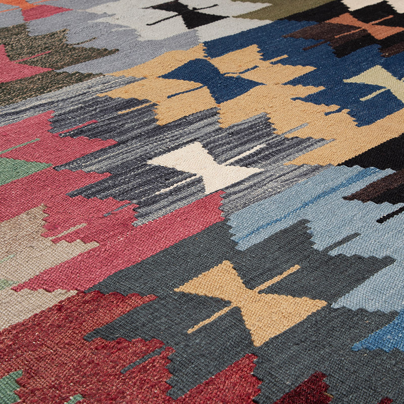 New Turkish Handwoven Kilim Rug - 5' 2" x 7' 7" (62" x 91") - K0091579