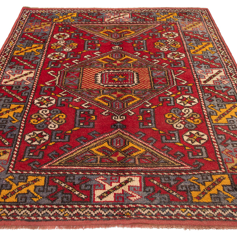 Alfombra Vintage Turca Anudada a Mano - K0091585