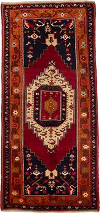 Vintage Turkish Hand-Knotted Rug